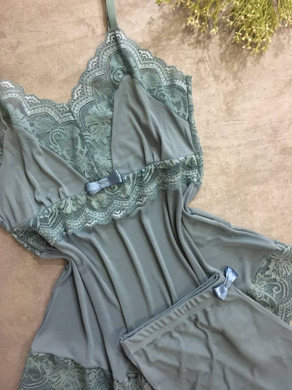 Lace PJ Set — Sage Green