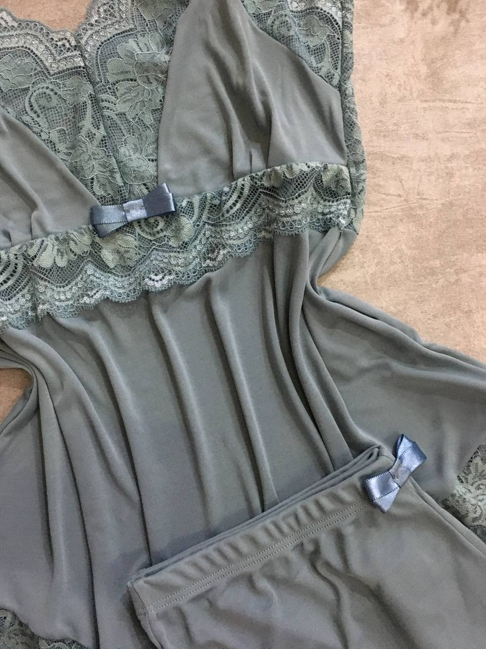 Lace PJ Set —  Sage Green