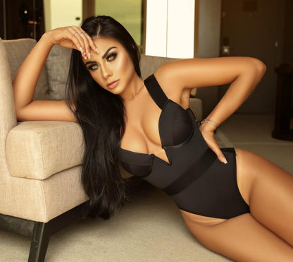 Swan Bodysuit - Black